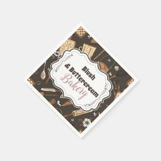 Rustic Baking Business Serviette (Ecke)