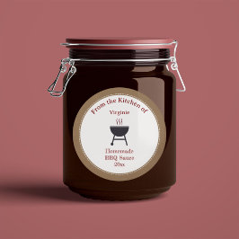 Rustic Barbecue Sauce GRILLEN Label Aufkleber