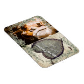 Rustic Bark Wood Heart Eukalyptus Greenery Brown Magnet (Rechte Seite)