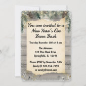Rustic Barn Bash New Year’s Eve Party Einladung (Vorderseite)
