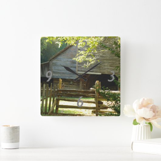 Rustic barn clock quadratische wanduhr (Zuhause)