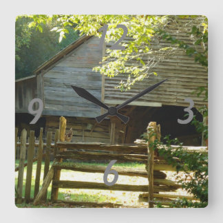 Rustic barn clock quadratische wanduhr