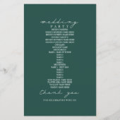 Rustic Barn Emerald Farm Wedding Program (Rückseite)