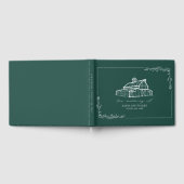 Rustic Barn Emerald Green Farm Wedding Guest Book Gästebuch (Voll)