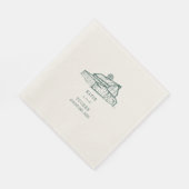 Rustic Barn Emerald Wedding Serviette (Ecke)