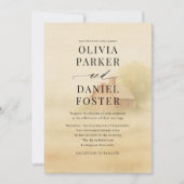 Rustic Barn Farmhouse Watercolor Wedding Einladung (Vorderseite)