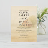 Rustic Barn Farmhouse Watercolor Wedding Einladung (Stehend Vorderseite)