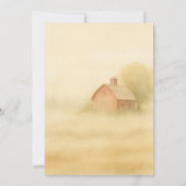 Rustic Barn Farmhouse Watercolor Wedding Einladung (Rückseite)