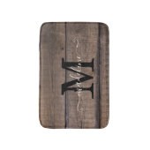 Rustic Barn Monogram Script Badematte (Vorderseite Vertikal)