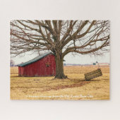 Rustic Barn Ohio.Christmas Grüße Puzzle (Horizontal)