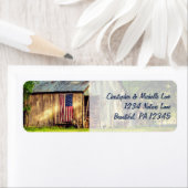 Rustic Barn Patriotic US American Flag Address (Insitu)
