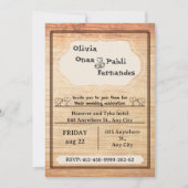 Rustic Barn Wedding Invitation Template Einladung (Vorderseite)