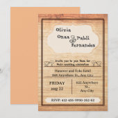 Rustic Barn Wedding Invitation Template Einladung (Vorne/Hinten)