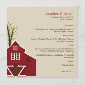 Rustic Barn Wedding Menu Card Menükarte (Vorderseite)