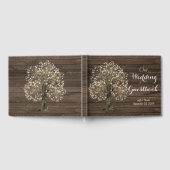 Rustic Barn Wedding String Lights Mason Jar Gästebuch (Voll)