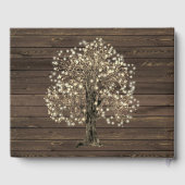 Rustic Barn Wedding String Lights Mason Jar Gästebuch (Rückseite)