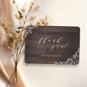 Rustic Barn Wood Boho Floral Country vielen Dank Dankeskarte