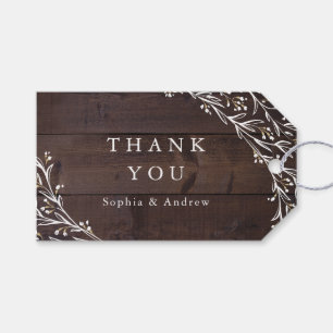 Rustic Barn Wood Boho Floral Country vielen Dank Geschenkanhänger