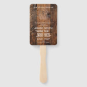 Rustic Barn Wood Boho Hochzeitsprogramm Fächer (Rückseite)