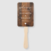 Rustic Barn Wood Boho Hochzeitsprogramm Fächer (Vorderseite)