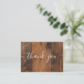 Rustic Barn Wood Boho Wedding Vielen Dank Platzkarte (Stehend Vorderseite)