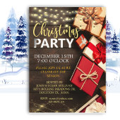 Rustic Barn Wood Christmas Party Einladung
