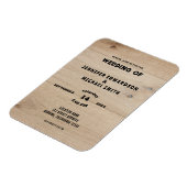Rustic barn wood country wedding invitation magnet (Linke Seite)