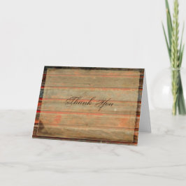 Rustic Barn Wood Graffiti Heart Thank You card Dankeskarte