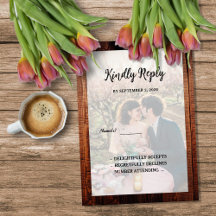 Rustic barn wood photo country RSVP