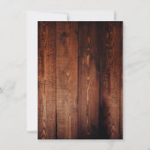 Rustic barn wood photo country wedding dankeskarte (Rückseite)