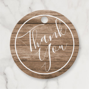 Rustic Barn Wood Wedding Vielen Dank Geschenkanhänger
