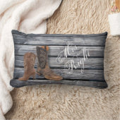 Rustic Barn Wood Western Cowboy Hochzeit Lendenkissen (Decke)