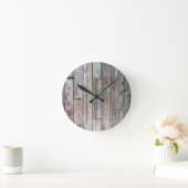 Rustic Barnwood Round Wall Clock Runde Wanduhr (Zuhause)