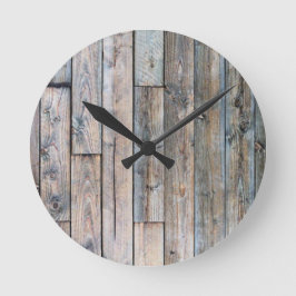 Rustic Barnwood Round Wall Clock Runde Wanduhr