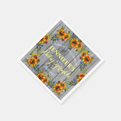 Rustic Barnwood Sunflower Baby Sprinkle Vielen Dan Serviette (Ecke)