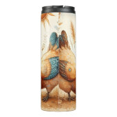 Rustic Barnyard Chickens Boho Landfarm Thermosbecher (Rückseite)
