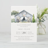 Rustic Barnyard Farm Theme Vow Renewal Einladung (Stehend Vorderseite)