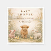 Rustic Barnyard Meadow Baby Shower Serviette (Vorderseite)