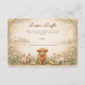Rustic Barnyard Meadow Diapper Raffle Begleitkarte (Vorderseite)