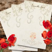 Rustic Baroque Floral Mexican Sacred Heart Briefpapier