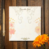 Rustic Baroque Floral Mexican Sacred Heart Notizblock