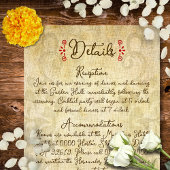 Rustic Baroque Floral Mexican Wedding Begleitkarte