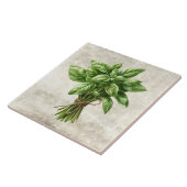 Rustic Basil Herb Faux Ceramic Tile Fliese (Seite)