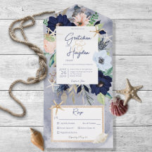 Rustic Beach Blue Nautic Dinner