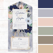 Rustic Beach Blue Nautic Dinner All In One Einladung