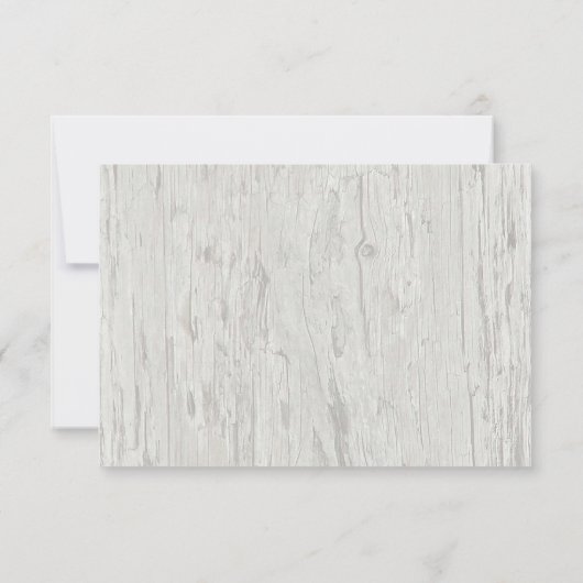 Rustic Beach Driftwood Sand Dollar Wedding RSVP (Rückseite)