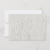 Rustic Beach Driftwood Sand Dollar Wedding RSVP Karte (Rückseite)