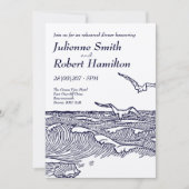 Rustic Beach Hochzeit Probe Dinner Einladung (Vorderseite)