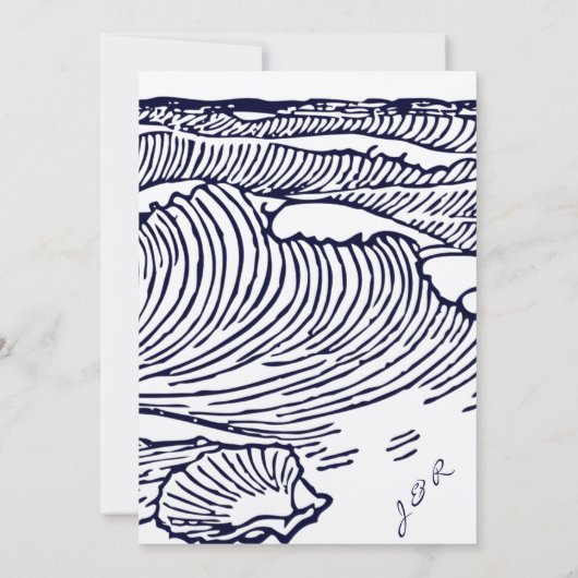 Rustic Beach Hochzeit Probe Dinner Einladung (Rückseite)