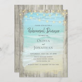 Rustic Beach Hochzeit Probe Dinner Einladung (Vorne/Hinten)